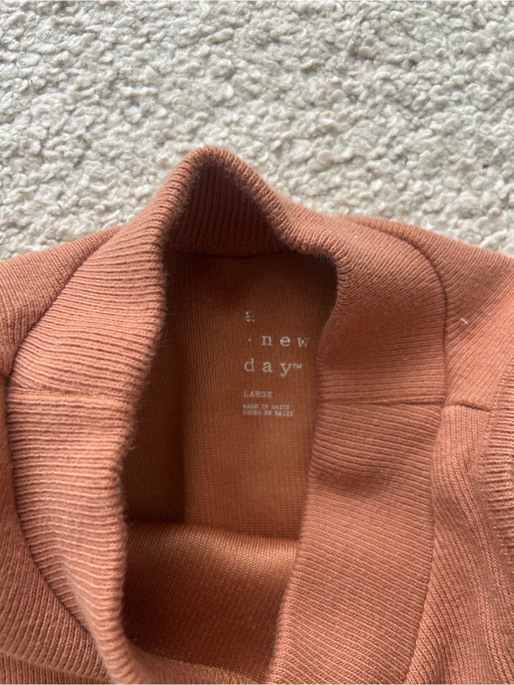 a new day Mock Neck Ribbed Tank Top - Rust - Picture 3 of 3